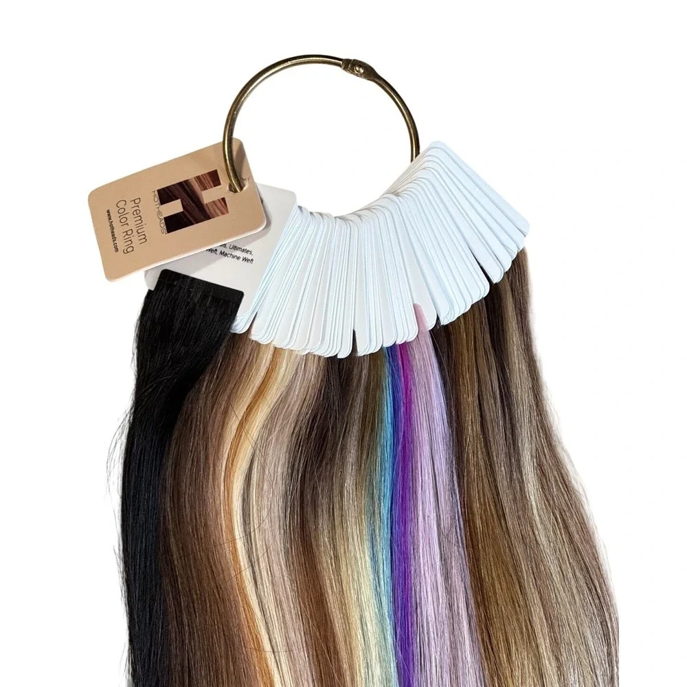 Hotheads Professional Color Ring Hair Extensions Swatch Sample Set New